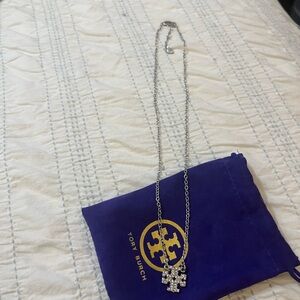 Tory Burch Silver Pave' Kira Necklace $100